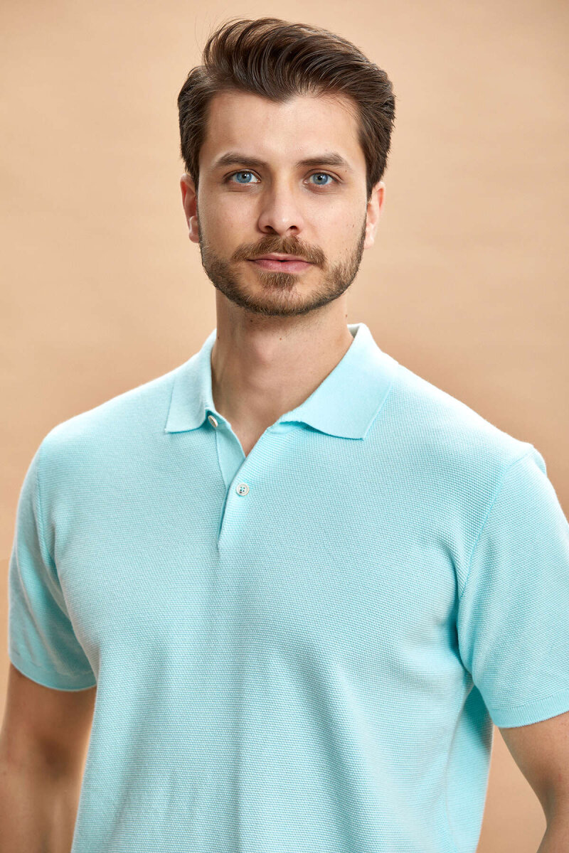 Mint %100 Pamuk Polo Triko Tişört (1)