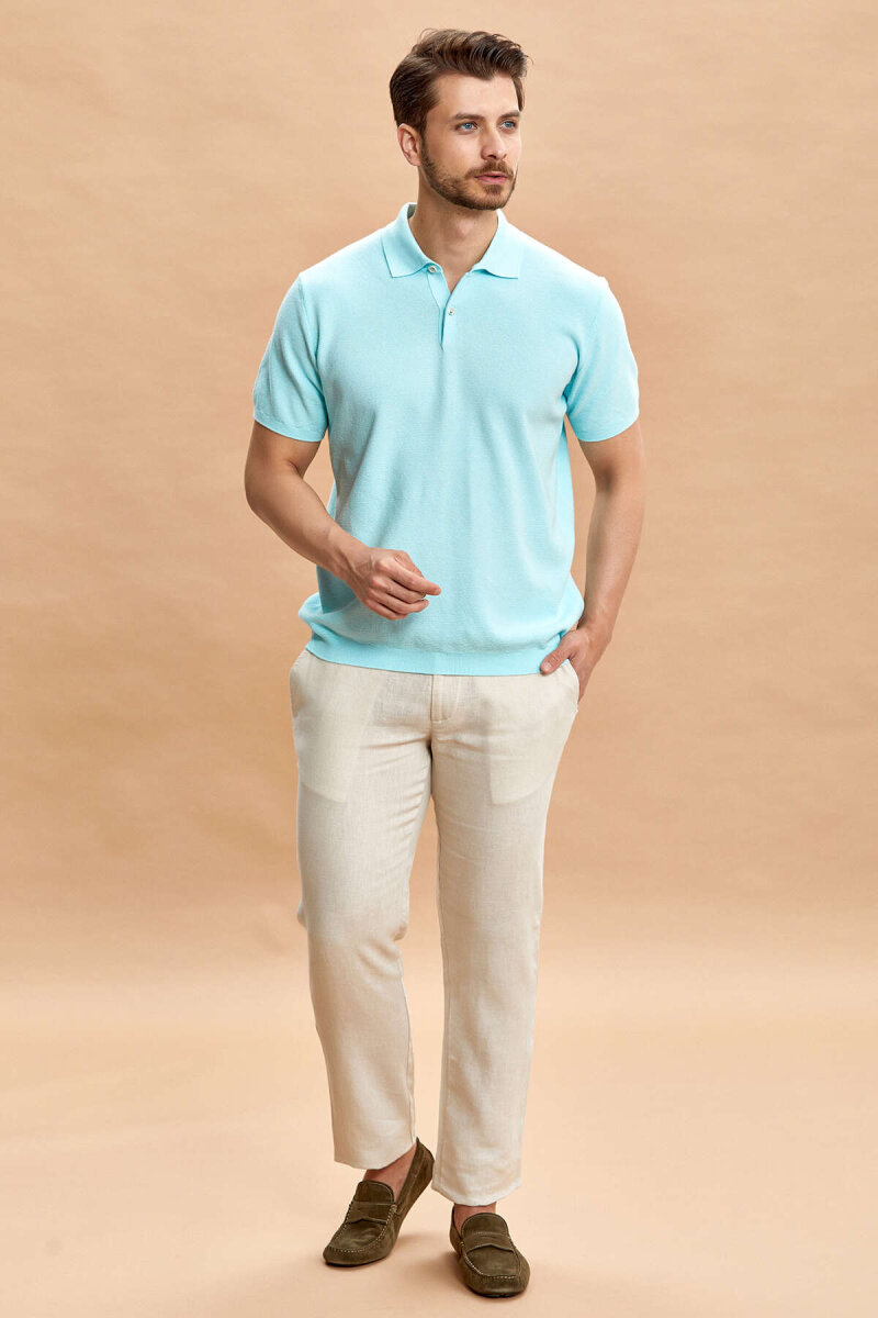 Mint %100 Pamuk Polo Triko Tişört - 3