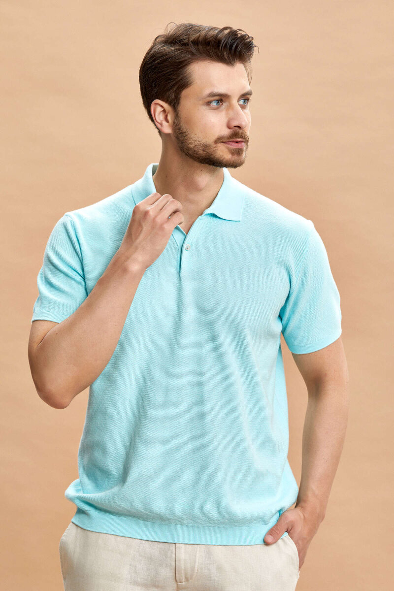 Mint %100 Pamuk Polo Triko Tişört - 4