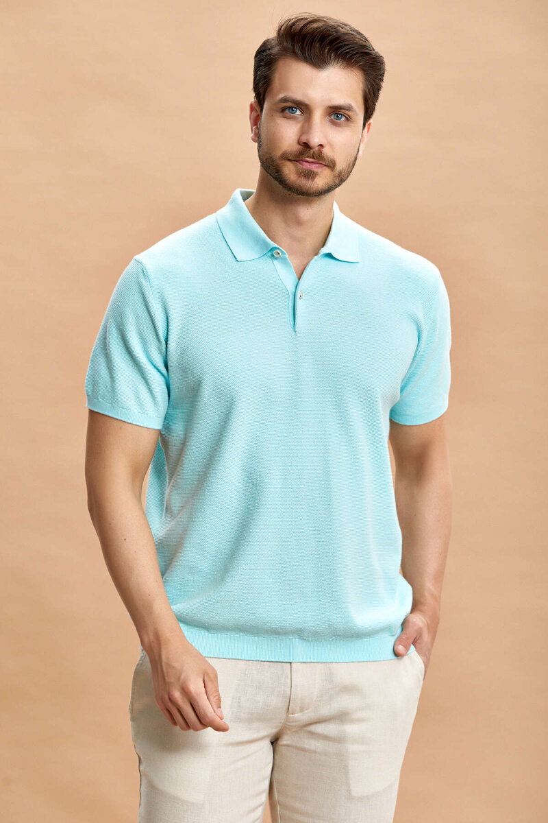 Mint %100 Pamuk Polo Triko Tişört - 5