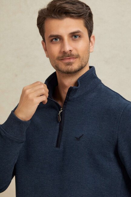 Indigo Cotton Sweatshirt - 2