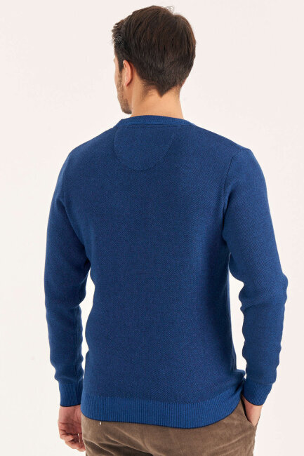Saks 100% Cotton Crew Neck Sweater - 5