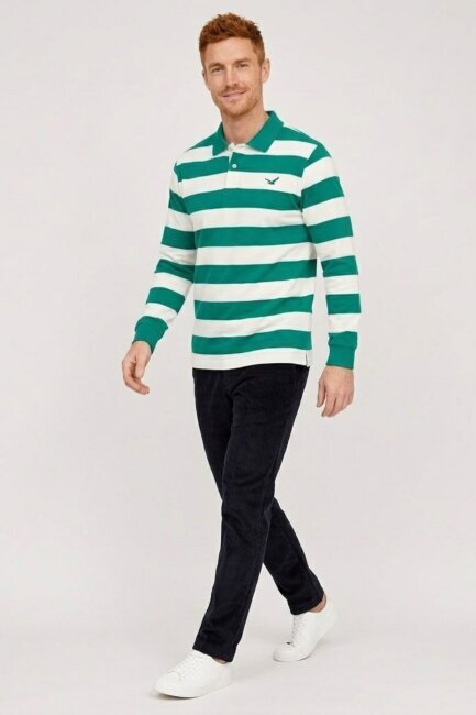 Off-White - Green 100% Cotton Polo Sweatshirt - 3