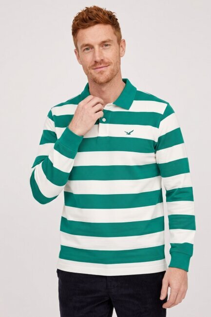Off-White - Green 100% Cotton Polo Sweatshirt 