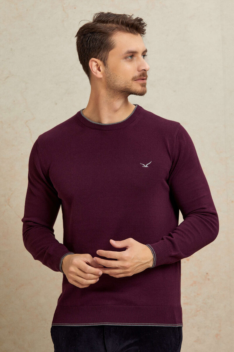 Pink 100% Cotton Round Neck Sweater (1)