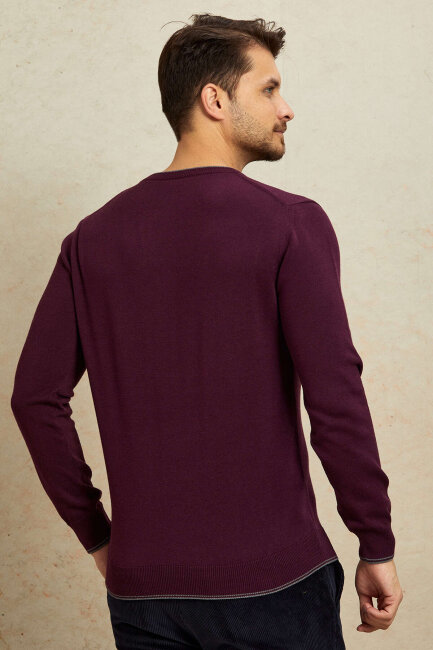 Pink 100% Cotton Round Neck Sweater - 6