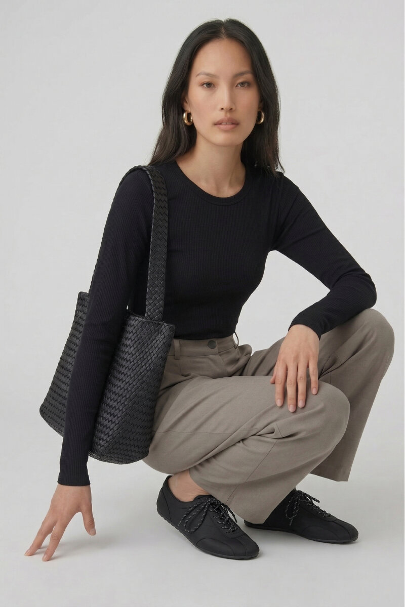 Bej Teknik Kumaş Rahat Pantolon - 3