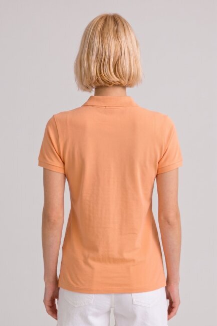 Turuncu %100 Pamuk Polo Tişört - 5