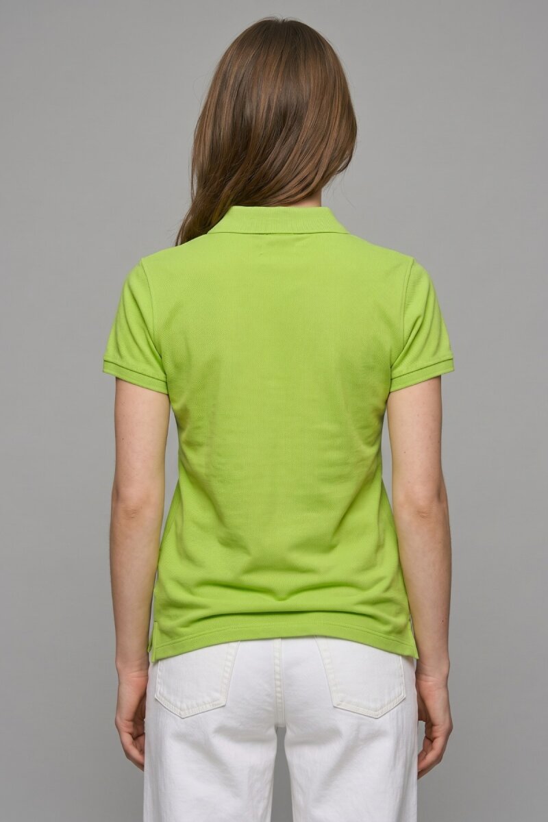 Yeşil %100 Pamuk Polo Tişört - 5