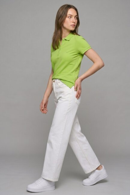 Yeşil %100 Pamuk Polo Tişört (1)