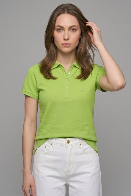 Yeşil %100 Pamuk Polo Tişört