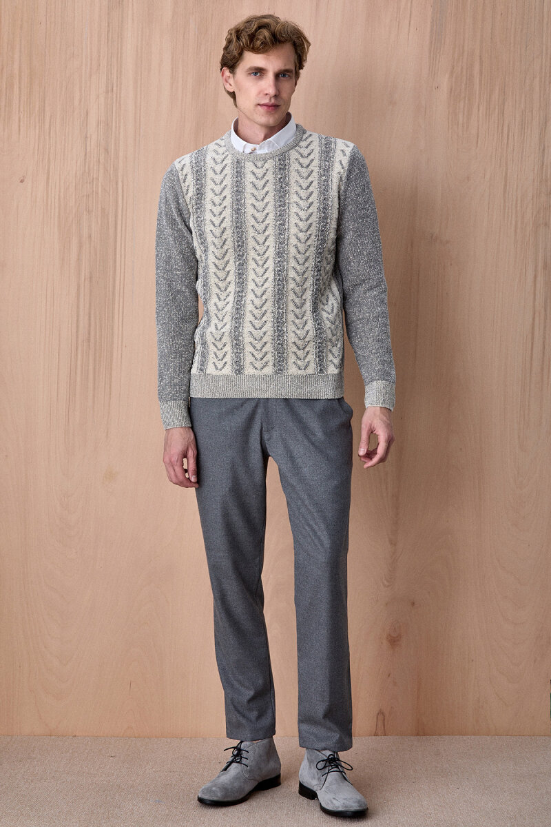 Bej Bisiklet Yaka Kazak - 5