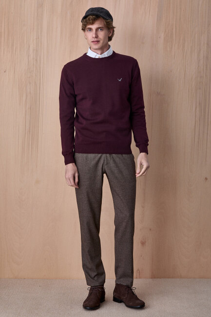 Mürdüm %100 Pamuk Bisiklet Yaka Kazak - 5