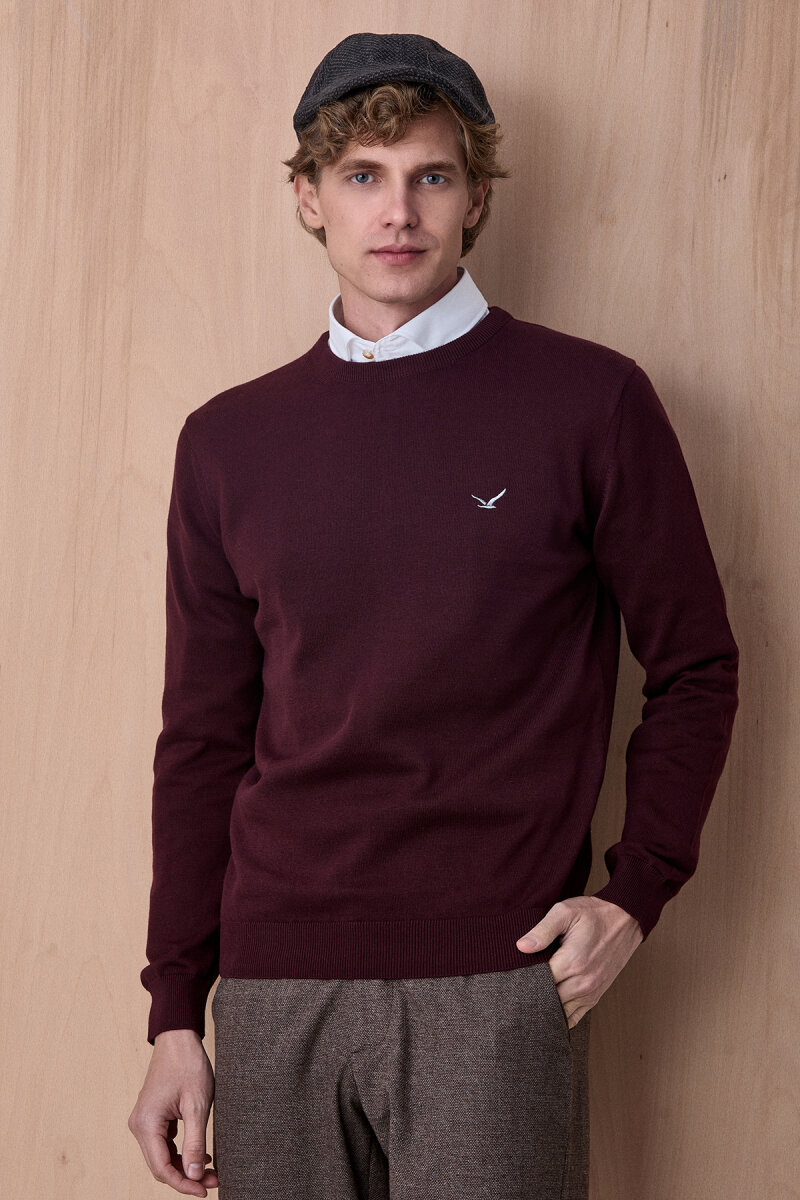 Mürdüm %100 Pamuk Bisiklet Yaka Kazak - 1