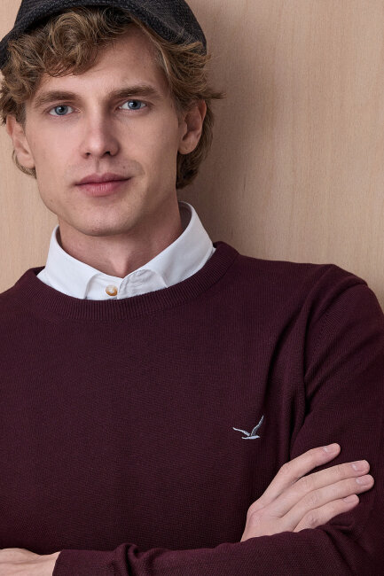 Mürdüm %100 Pamuk Bisiklet Yaka Kazak - 2