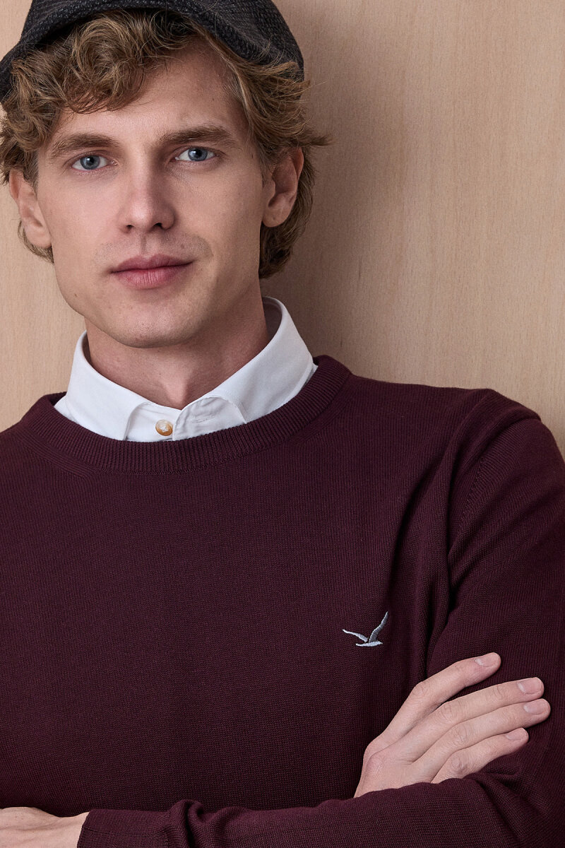 Mürdüm %100 Pamuk Bisiklet Yaka Kazak - 2