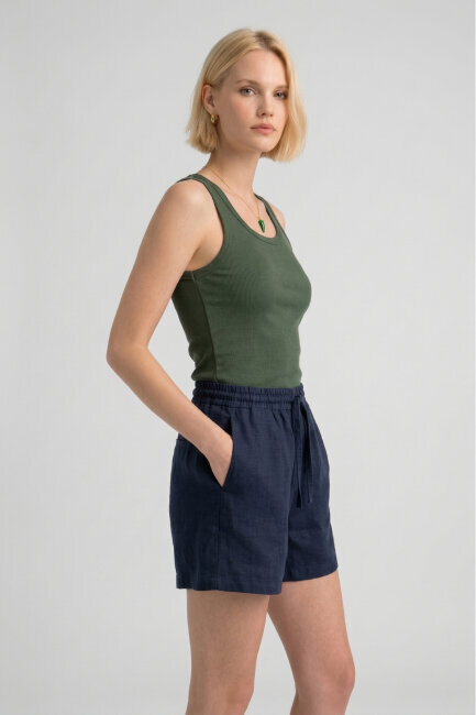 Haki %100 Pamuk Basic Atlet 