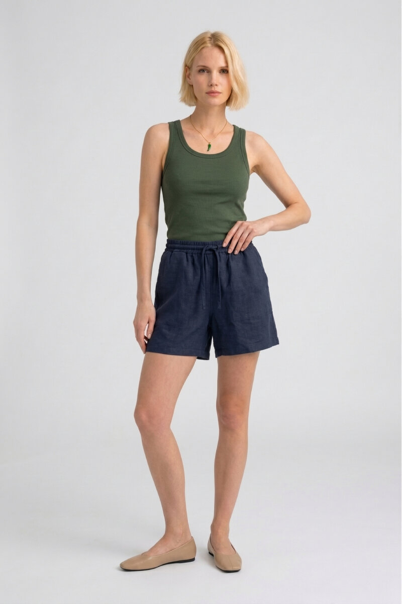 Haki %100 Pamuk Basic Atlet - 2