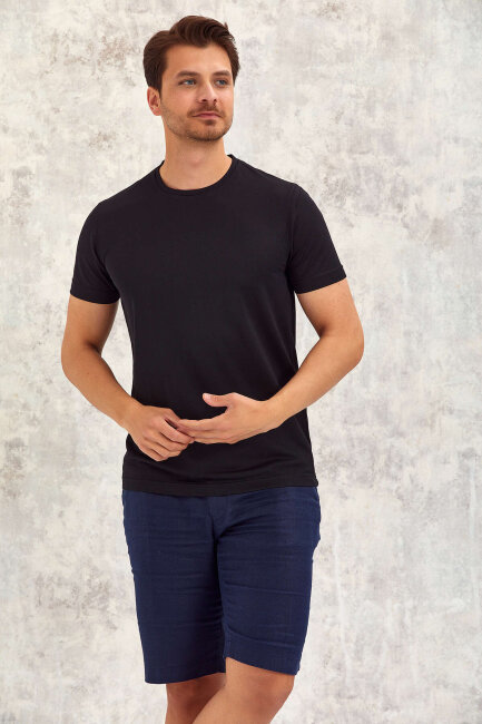 Black Crew Neck Basic T-shirt 
