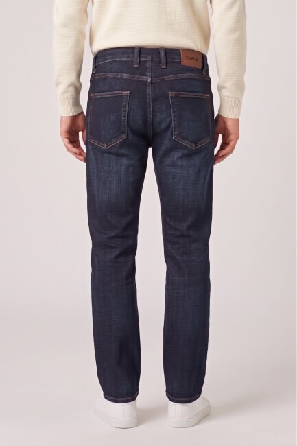 Indigo %100 Pamuk Denim Pantolon - 4