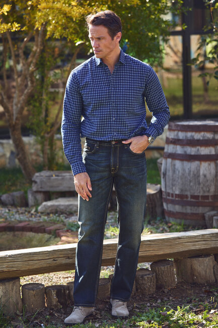 Indigo %100 Pamuk Denim Pantolon - 5