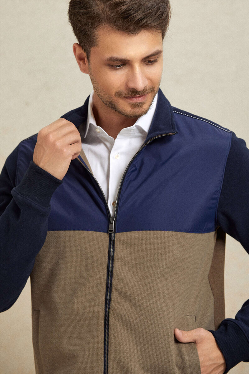 Beige 100% Cotton Sweatshirt - 5