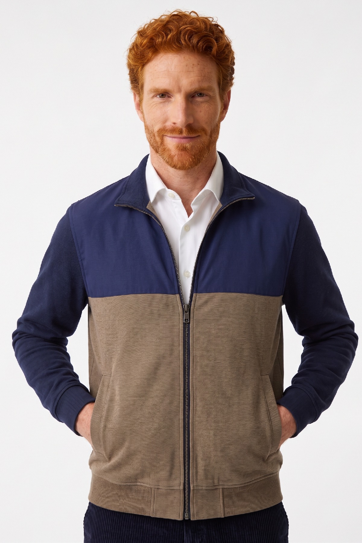 Beige 100% Cotton Sweatshirt - 3