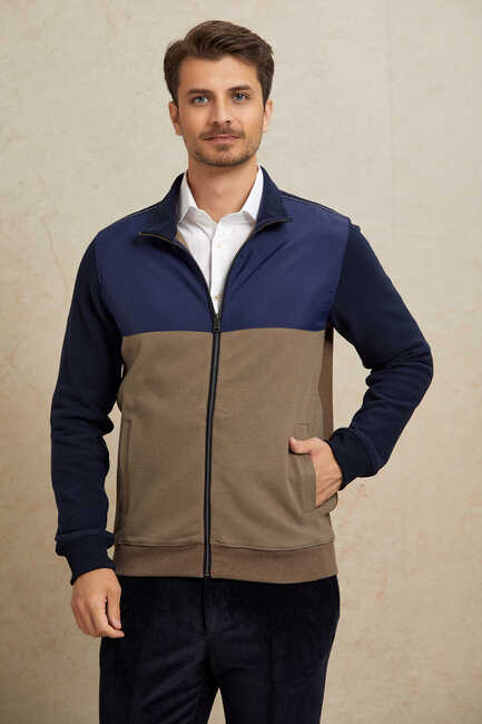 Beige 100% Cotton Sweatshirt 