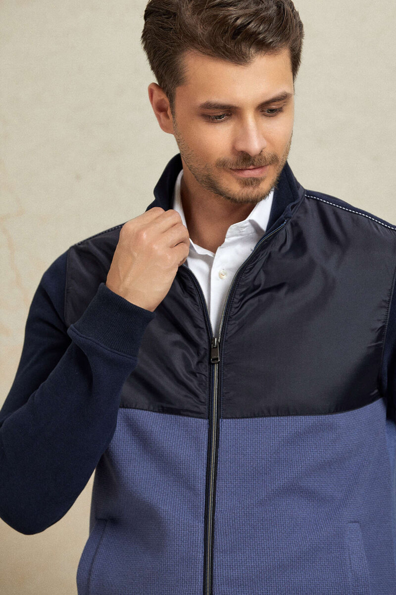 Blue 100% Cotton Sweatshirt - 4