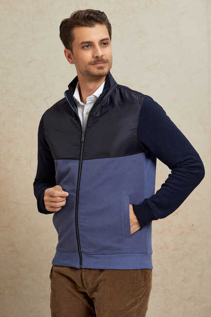 Blue 100% Cotton Sweatshirt - 1