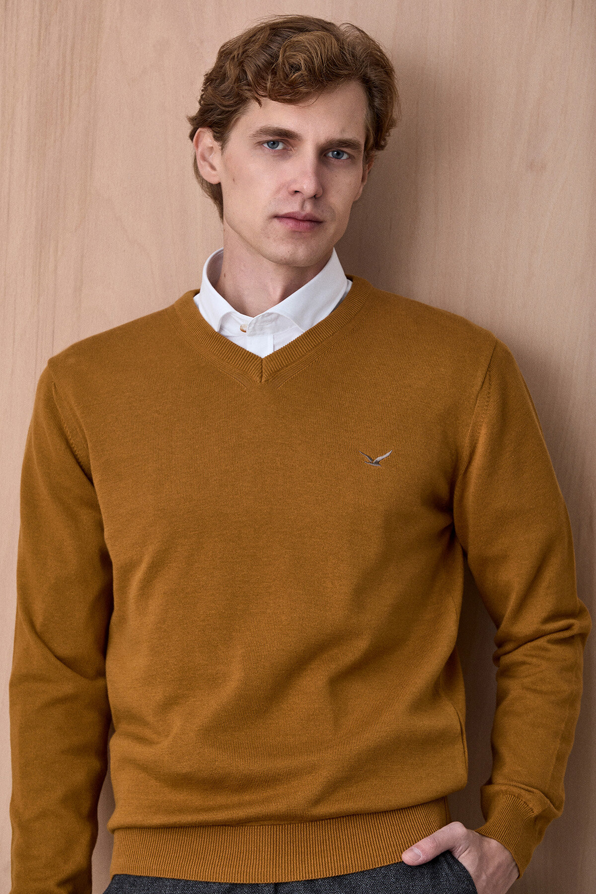 Hardal %100 Pamuk V Yaka Kazak - 3