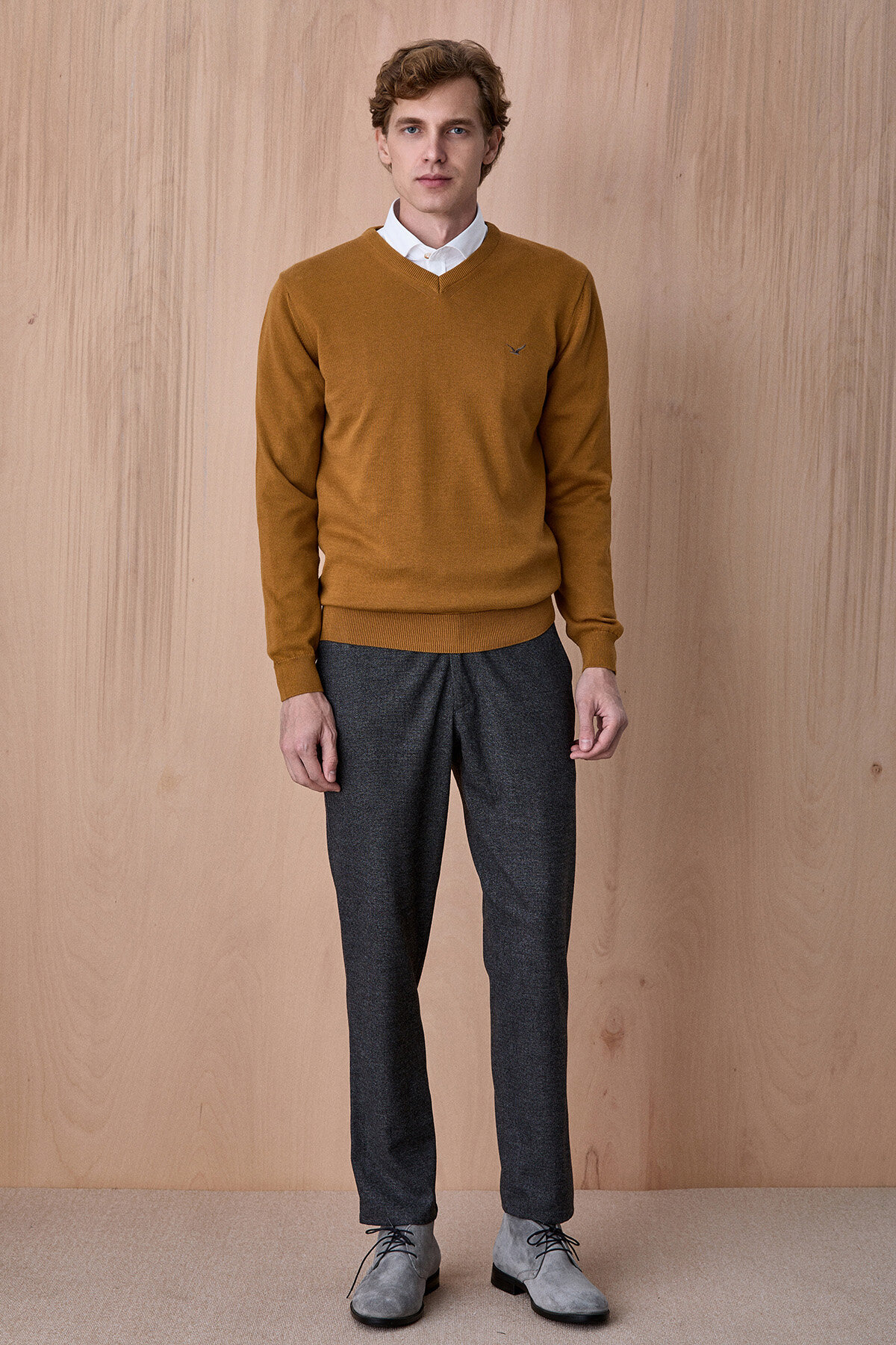 Hardal %100 Pamuk V Yaka Kazak - 4