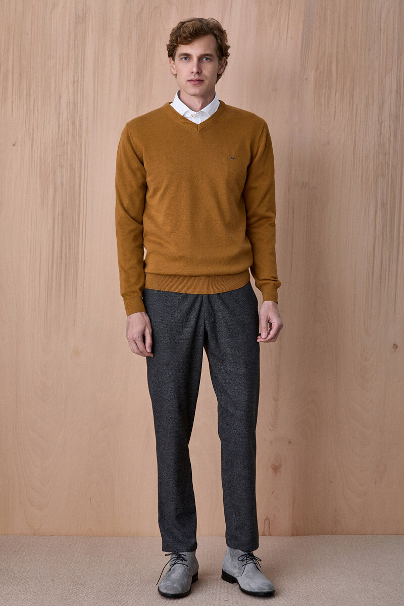 Hardal %100 Pamuk V Yaka Kazak - 4