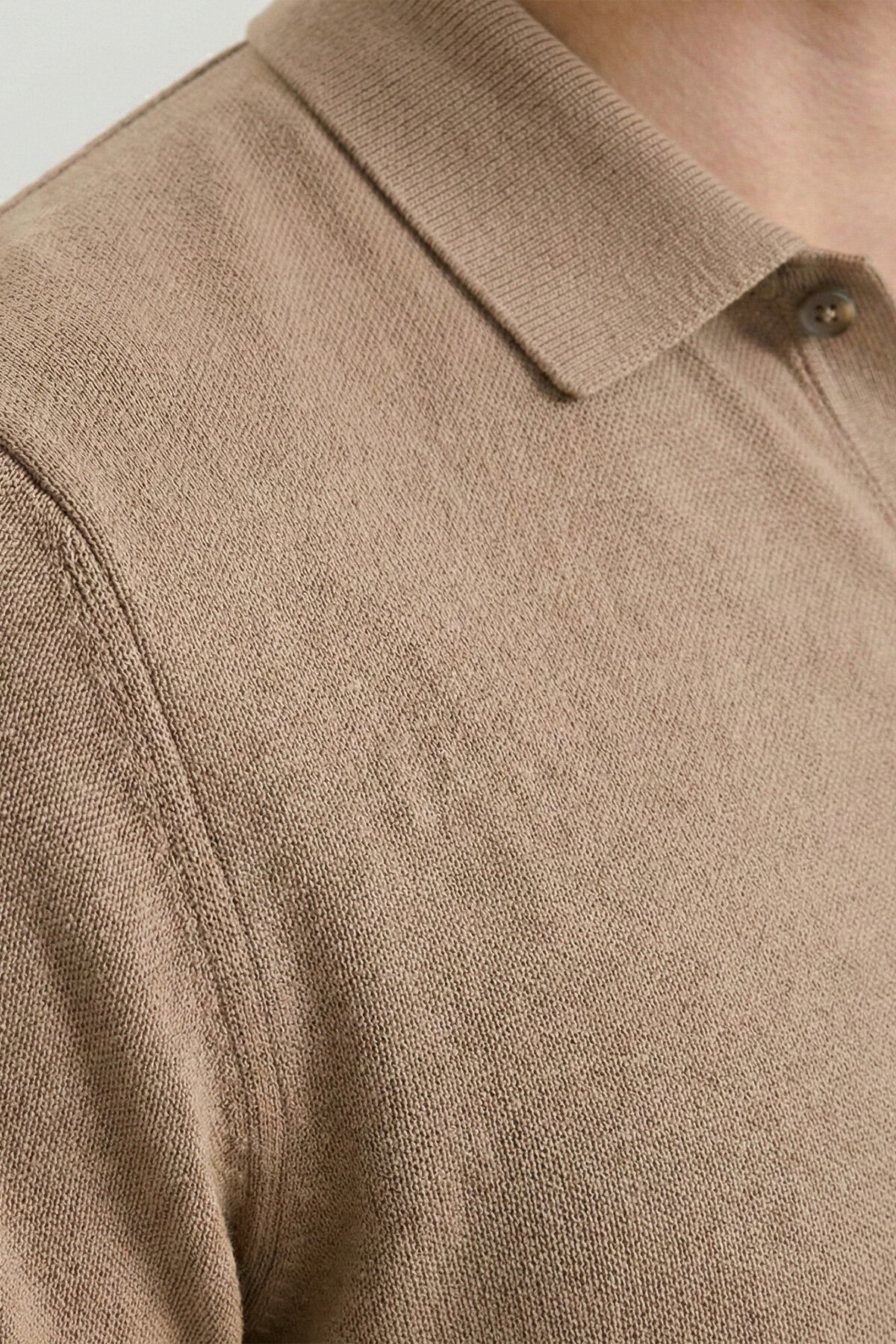 Bej Polo Triko Tişört - 3