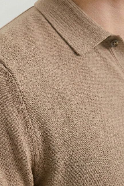 Bej Polo Triko Tişört - 3