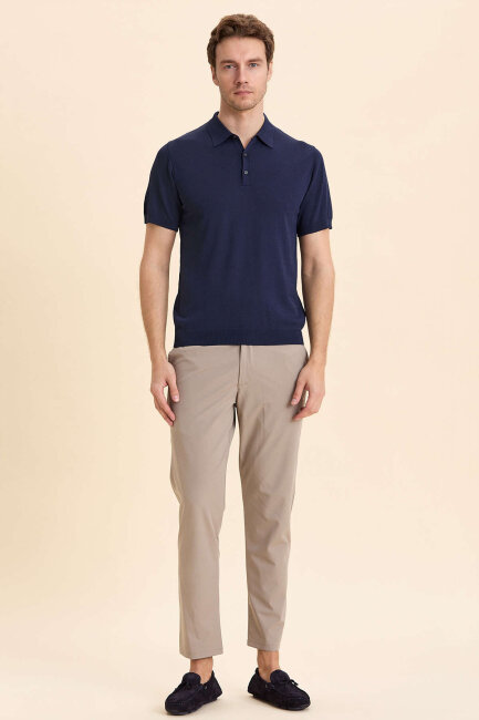 Lacivert Polo Triko Tişört - 5