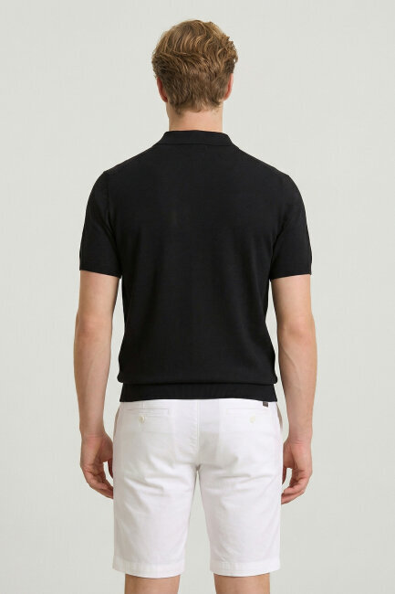 Siyah Polo Triko Tişört - 6