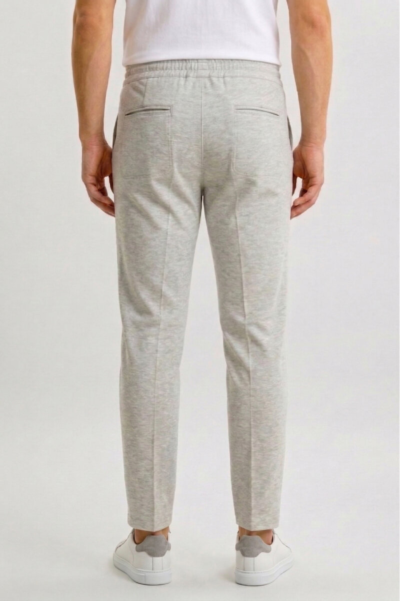 Gri Pamuklu Sweat Pantolon - 5
