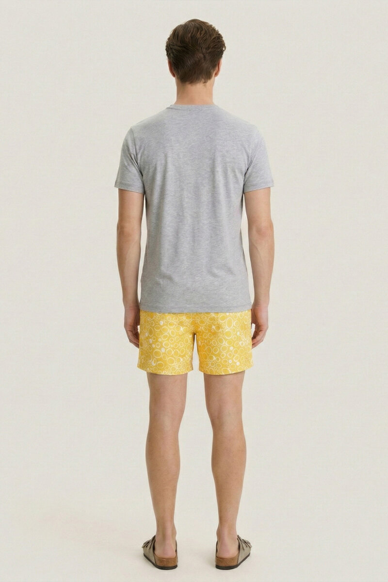 Gri Melanj Pamuklu Baskılı Tişört - 6