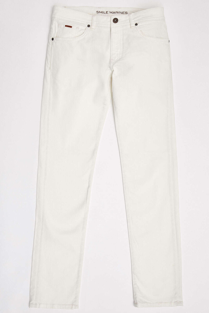 White 100% Cotton Pocket Trousers - 2