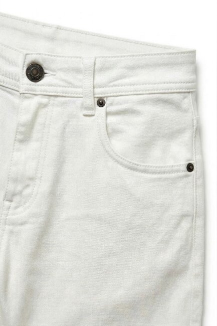 White 100% Cotton Pocket Trousers - 3