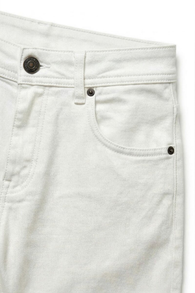 White 100% Cotton Pocket Trousers - 3