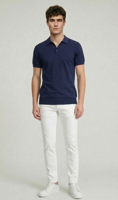 White 100% Cotton Pocket Trousers - 2