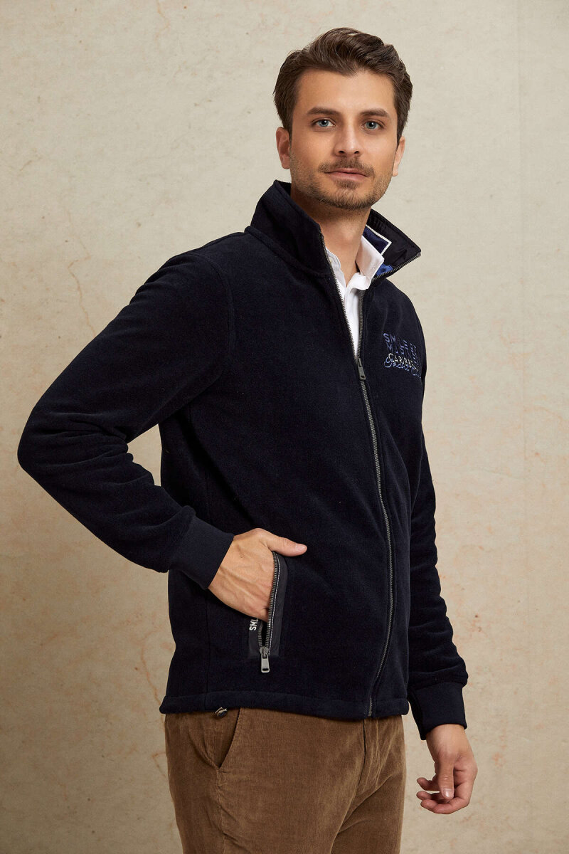 Navy Blue Zip-Up Sweatshirt (1)