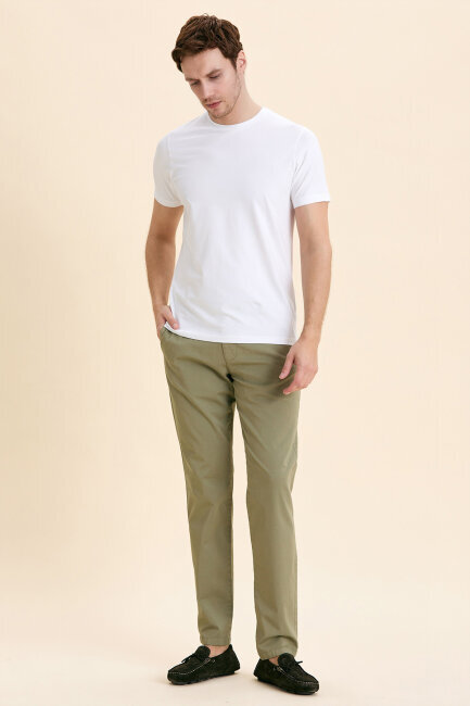 White Cotton Basic T-shirt - 3