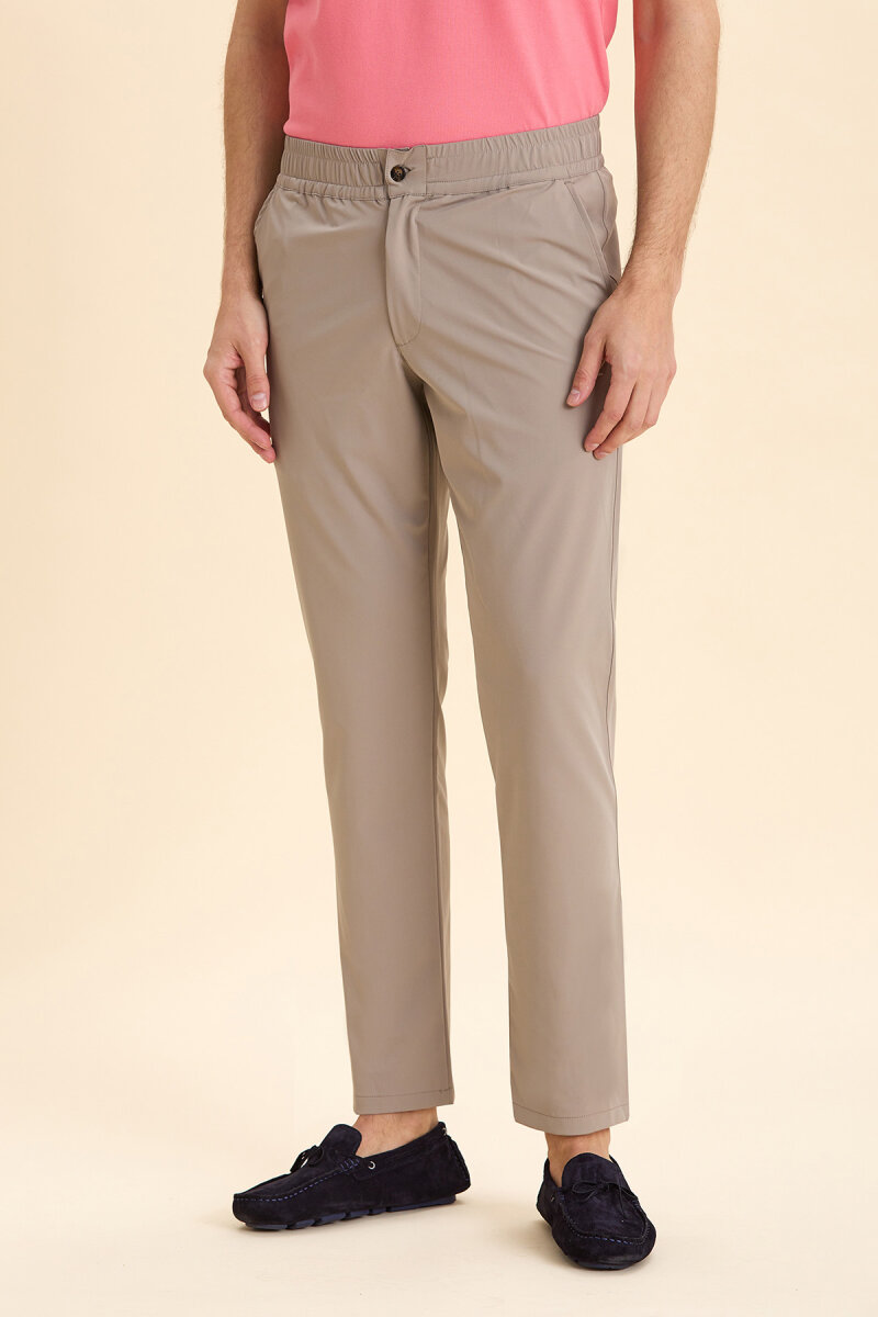 Beige Casual Trousers