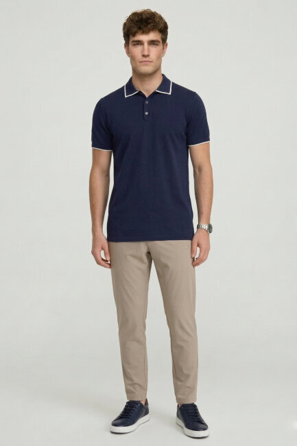 Beige Casual Trousers