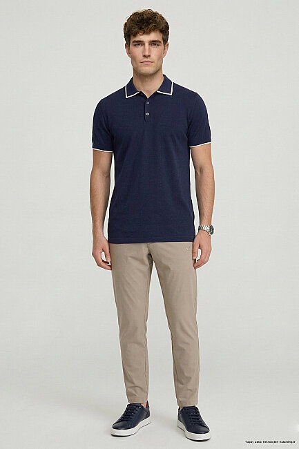 Beige Casual Trousers - 1