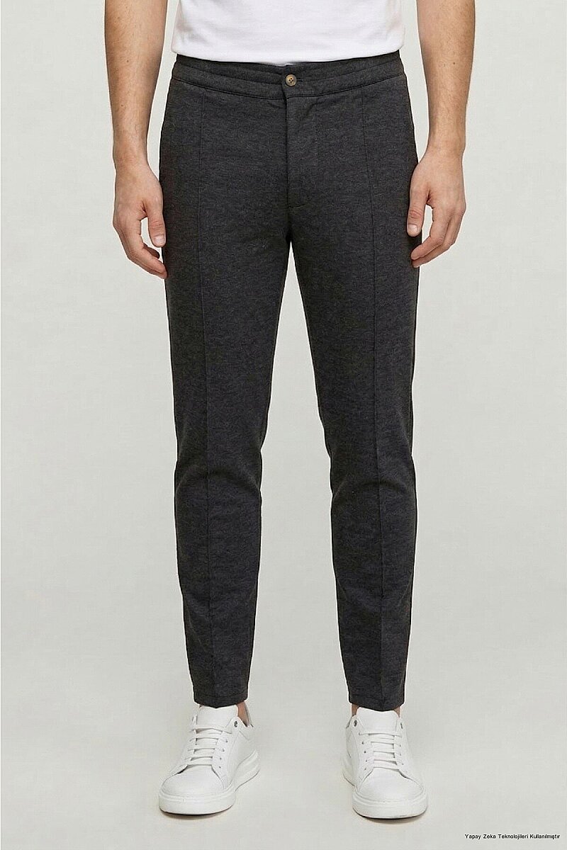 Antrasit Pamuklu Sweat Pantolon