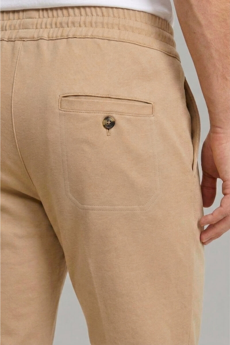 Bej Pamuklu Sweat Pantolon - 4